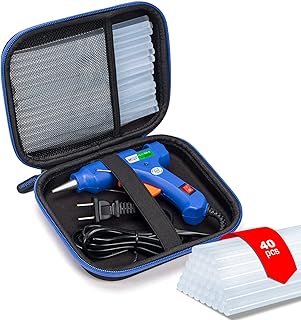 Hot Glue Gun Kit, 40 Glue Sticks for Mini Glue Guns with Hardshell Carry...