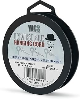 Hanging Solutions - Invisible, Clear String for Hanging, Heavy Duty Thre...