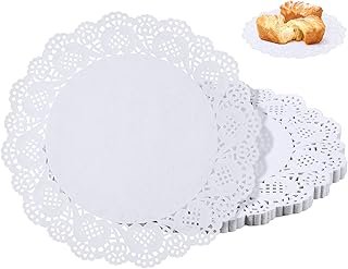 100 Pieces Paper Doilies, 12 Inch Doilies for Food, Disposable Lace Pape...