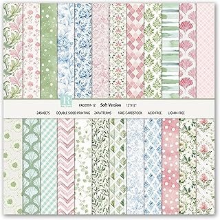 Scrapbook Paper Boho Patterned Paper for Scrapbooking, Double Sided Flor...