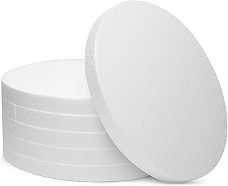Juvale Thick Foam Discs - 12 x 12 x 1 In, White, 6-Pack - Circle Foam fo...