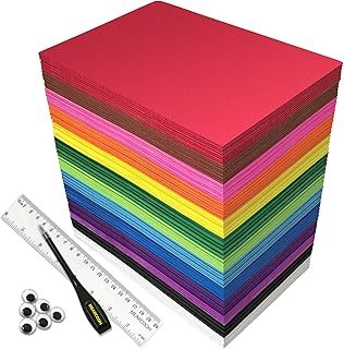 104 Pack Foam Sheets Craft 5.5x8.5 inch Eva Color Foam Paper Set for Cra...