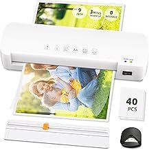 Laminator Machine with 40 Laminating Sheets, Thermal Laminator with Pape...