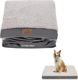Sunheir Washable Large Dog Bed Covers Soft Plush Replacement, Waterproof...
