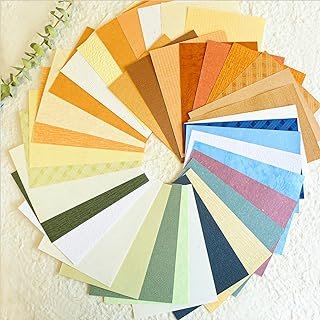 80 Sheets Textured Scrapbook Paper Packs, Assorted Color 120gsm Collage ...
