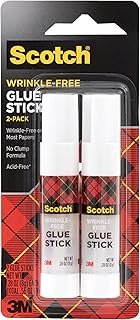 Scotch Wrinkle-Free Glue Sticks, 2 Pack, .27 oz Each