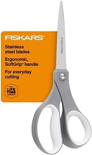 Fiskars All Purpose Scissors, High Performance Cutting, Stainless Steel ...