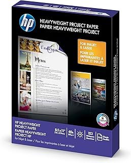HP HeavyWeight Project Paper, Matte, 8.5x11 in, 40 lb, 250 sheets, works...