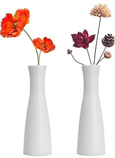 Tall Conic Composite Plastics Flower Vase, Small Bud Decorative Floral V...