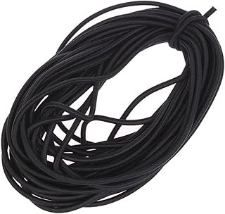 1/8-Inch (3mm) Black Heavy Stretch Round String Elastic Cord (Cut of 10 ...