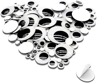 TOAOB 100pcs Plastic Googly Wiggle Eyes Self Adhesive Round 6mm to 35mm ...
