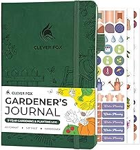 Clever Fox Gardener’s Journal – Guided Gardening Notebook to Plant Veget...