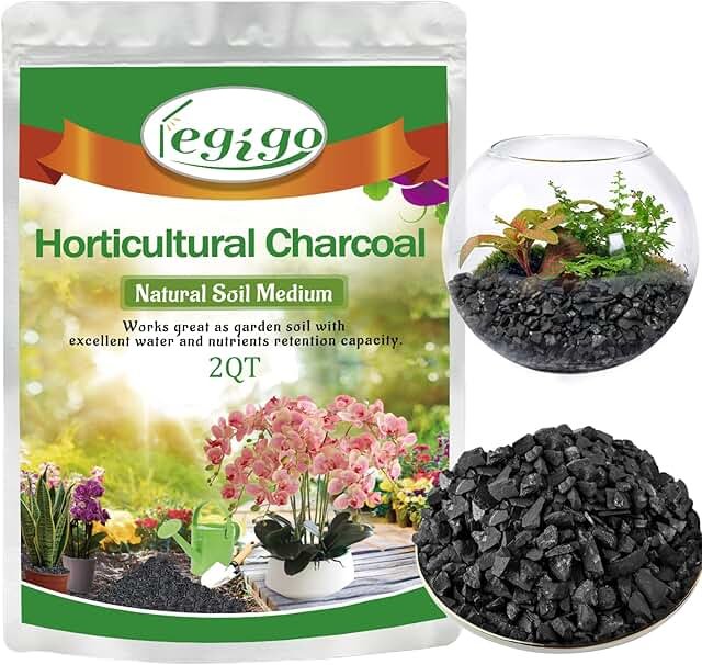 Legigo 2 QT Horticultural Charcoal- Activated Charcoal for Plants, Bioch...