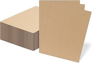 RLAVBL 50 Pack 8.5x11 Corrugated Cardboard Sheets, Flat Cardboard Insert...