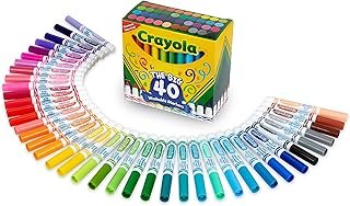 Crayola Ultra Clean Washable Markers (40ct), Colored Markers for Kids, C...