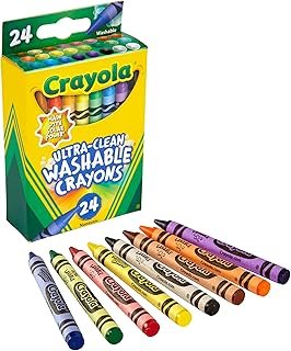 Crayola Washable Crayons, School Supplies, 24 Count