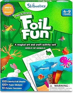 Skillmatics Foil Fun - Animals, No Mess Art for Kids, Travel Toys, Craft...