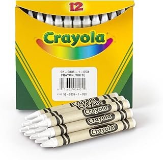 Crayola Crayons, White, Single Color Crayon Refill, 12 Count Bulk Crayon...
