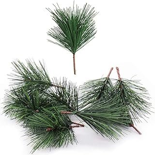 Shxstore-1 Artificial Green Pine Needles Branches Small Twigs Stems Pick...