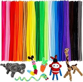Caydo 200 PCS Thick Pipe Cleaners Craft Supplies Multi-Color Chenille St...