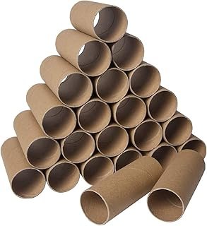 30 Pack Craft Rolls - Thick Cardboard Tubes for Crafts - Round Tubes - C...