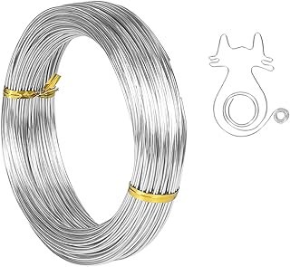 18 Gauge Aluminum Craft Wire, 165 Feet 1mm Bendable Metal Wire for Jewel...