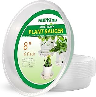SupKing 6 Pack Plant Saucers Drip Tray,6 8 10 12 14 15 Inch Heavy Sturdy...