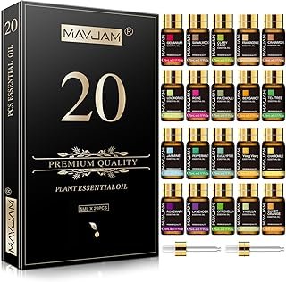 MAYJAM Tea Tree 20 Pcs Pure Essential Oil Gift Set, for Diffuser, Humidi...