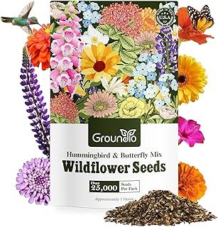 Wildflower Seeds Hummingbird and Butterfly Mix 1 Ounce, No Filler, 24 Va...