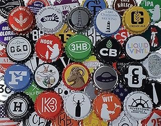 100 Craft Beer Bottle Caps, Few Repeats, No Dents, Huge Variety of Assor...