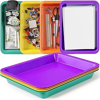 DOODLE HOG Set of 4 Art Trays for Kids, Great for Lego, Sand, Crafts, Pa...
