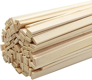 100pcs 15.7x0.35 Inch Strong Natural Bamboo Sticks, Wooden Craft Sticks,...