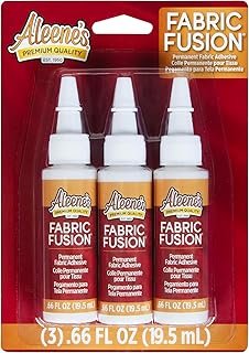 Aleene's Fabric Fusion Glue .66 oz 3-Pack, Nontoxic, Permanent and Washa...