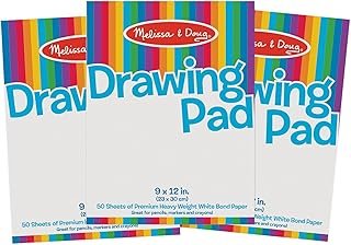 Melissa & Doug Drawing Paper, Sketch Pad, 3-Pack Bundle for Coloring, Wr...