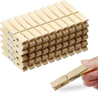 (Pack of 50) Wooden Clothespins About 2-7/8