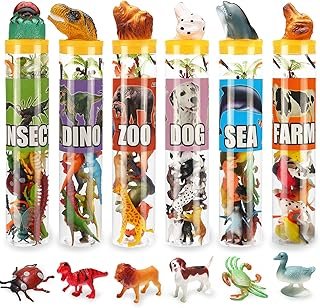 82 Piece Animal Toy, Assorted Mini Dinosaur Insect Ocean Sea Farm Jungle...
