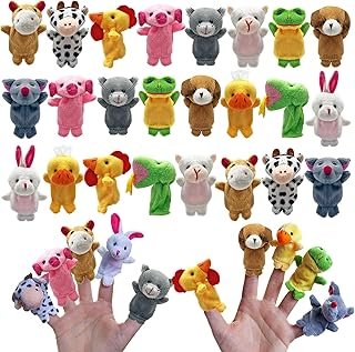 24 PCS Finger Puppets Set Mini Stuffed Animals Finger Puppet Toys for St...
