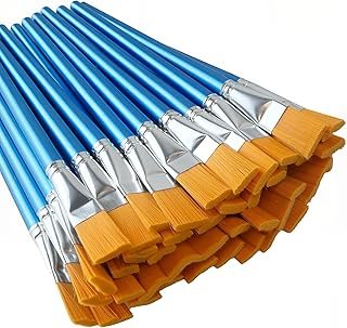 40 Pcs Flat Paint Brushes,1 Inch Craft Paint Brushes, Large Acrylic Pain...