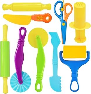 Playdough Tool Set, 9 Pcs Play Dough Tools Sets for Kids Ages 4-8, Playd...