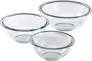Pyrex Essentials (3-Piece) Glass Mixing Bowls Set For Prepping, Baking a...