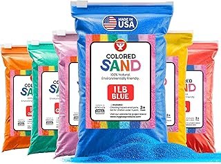 Hygloss Colored Sand for Crafts - 6 Assorted Colors Bags - 1 lb Vibrant ...