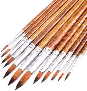 Artist Watercolor Paint Brushes, Round Pointed Tip Paint Brushes Set, 12...