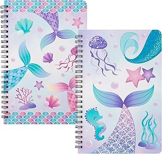 B1ykin A5 Spiral Notebooks - 2Pcs 50 sheets 100 Pages Cute Wire Bound Tr...