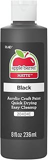 Apple Barrel Acrylic Paint in Assorted Colors (8 Ounce), 20404 Black- (P...