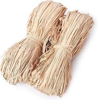 HSTECH Natural Raffia Paper Ribbon, Raffia Straw Perfect for Crafts Stra...