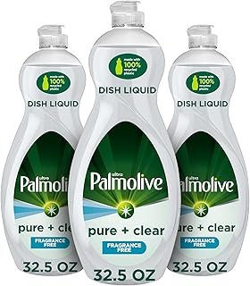 Palmolive Ultra Dishwashing Liquid Dish Soap, Pure + Clear Fragrance Fre...