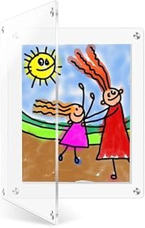 11X14 Acrylic Floating Picture Frame for Wall Mount, Clear Magnetic Phot...