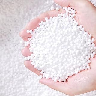 AOODOOM 80,000 Pieces Foam Beads for Slime, White Polystyrene Beads for ...