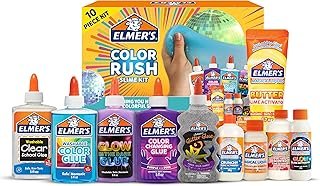 Elmer's Color Rush Slime Kit, Includes Liquid Glue, Activator, Makes Col...