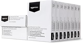 Amazon Basics Multipurpose Copy Printer Paper, 20 lb, 8.5 x 11 Inches, 8...